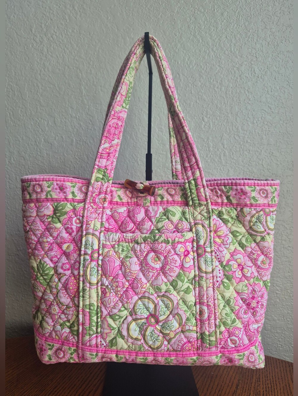 Vera Bradley Petal Pink Medium Size Toggle Tote Shoulder Bag